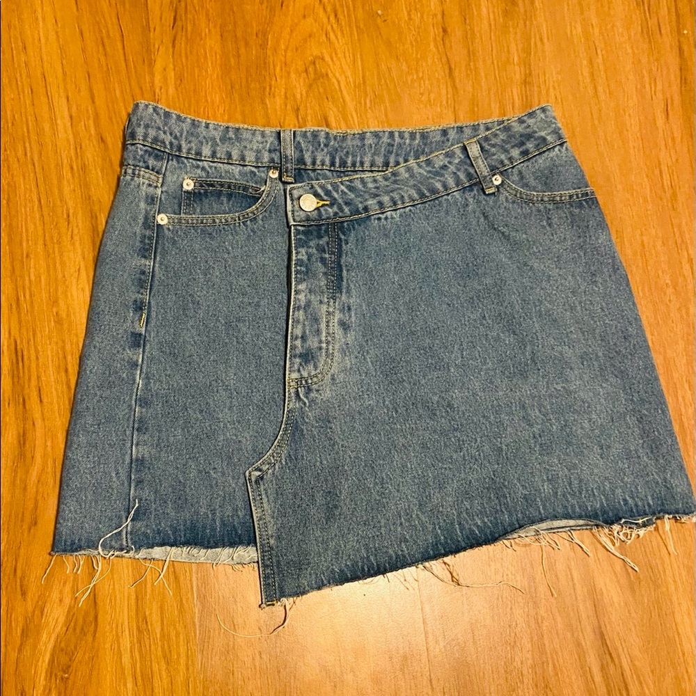 Denim Asymmetric Skirt